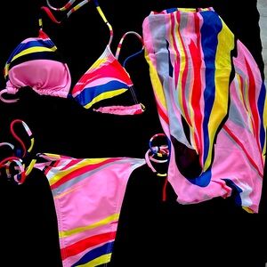 3 piece bikini set. Size small